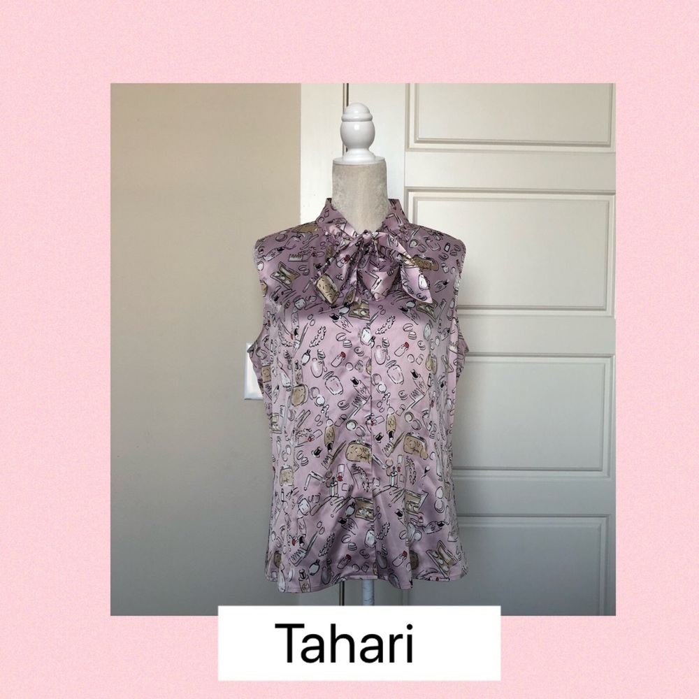Tahari Blouse Top Size L